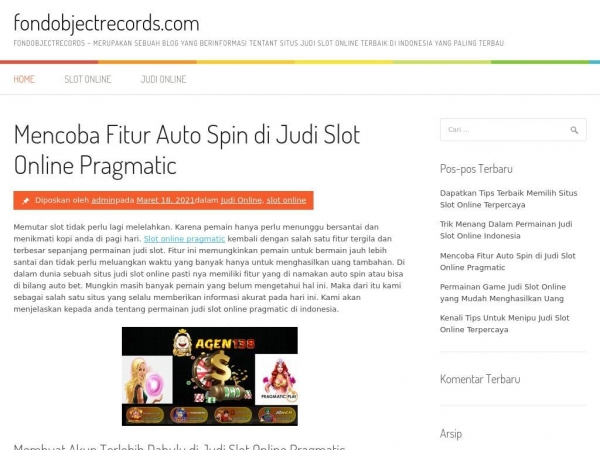 fondobjectrecords.com